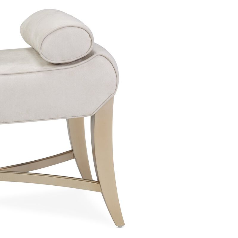 Michael Amini Malibu Crest Bed Bench - Chardonnay