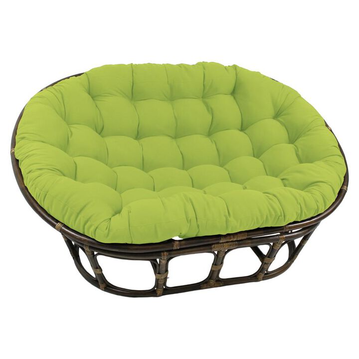 International Caravan Rattan Double Papasan  Chair with Twill Cushion