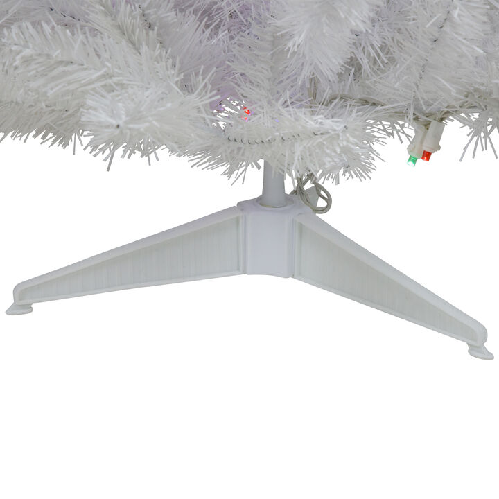 3' Pre-Lit LED Snow White Artificial Christmas Tree  Multi Lights