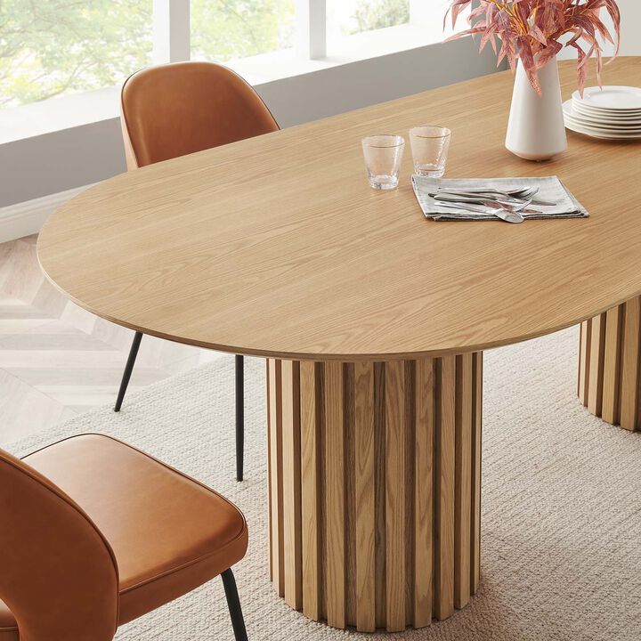 Modway - Senja 95" Oval Dining Table Oak