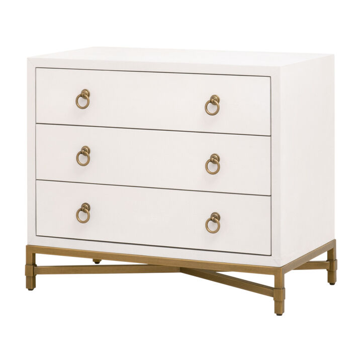 Pearl Shagreen 3-Drawer Nightstand