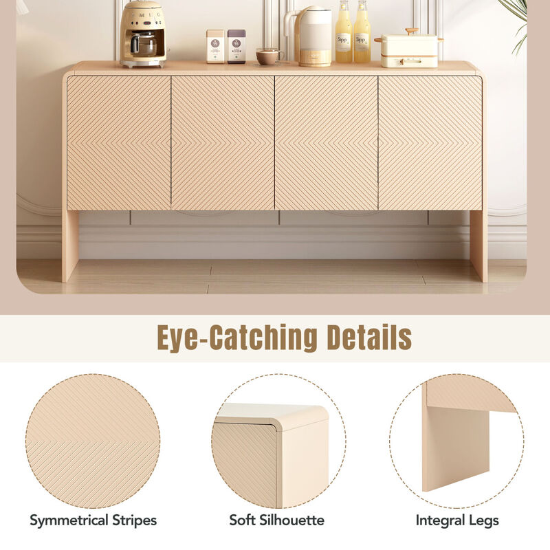 60"L Sideboard with 4 Doors and Rebound Device