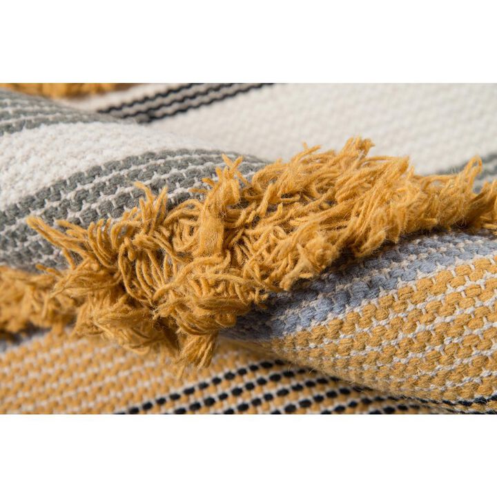 Novogratz Contemporary Rectangle Area Rug, Mustard, 7'6 X 9'6