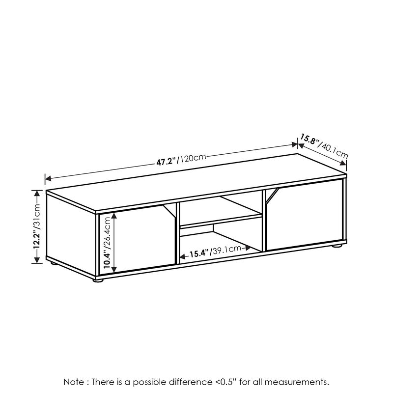 Furinno Furinno Classic TV Stand for TV up to 55 Inch, Espresso