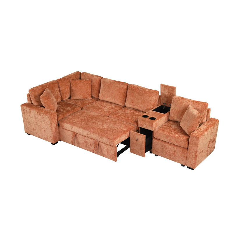 Merax L-shaped Convertible Sectional Sofa Sleeper