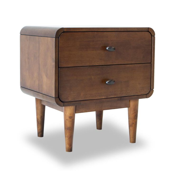 Ashcroft Furniture Co Alexa Mid Century Modern Style Night Stand