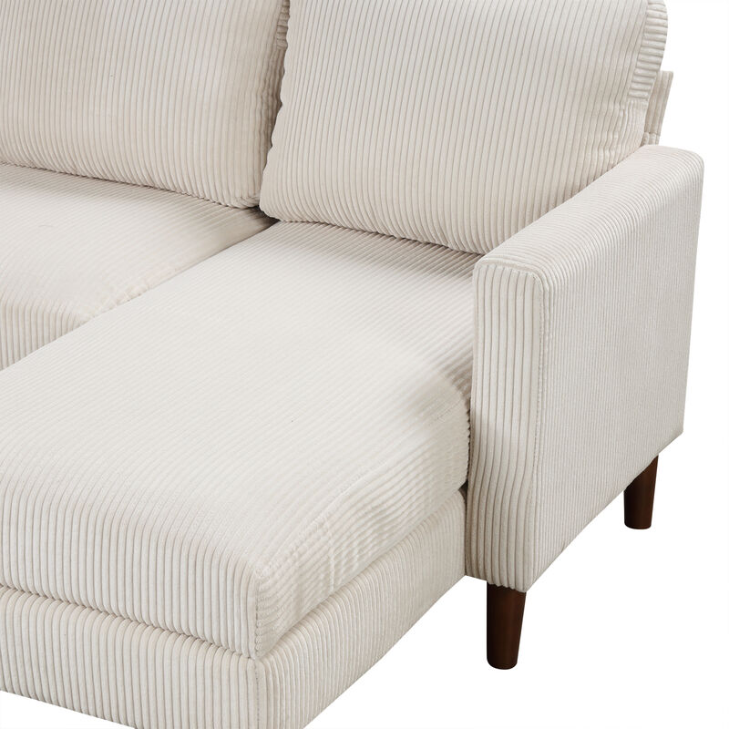 Merax Corduroy Fabric U-shaped Sofa Couch