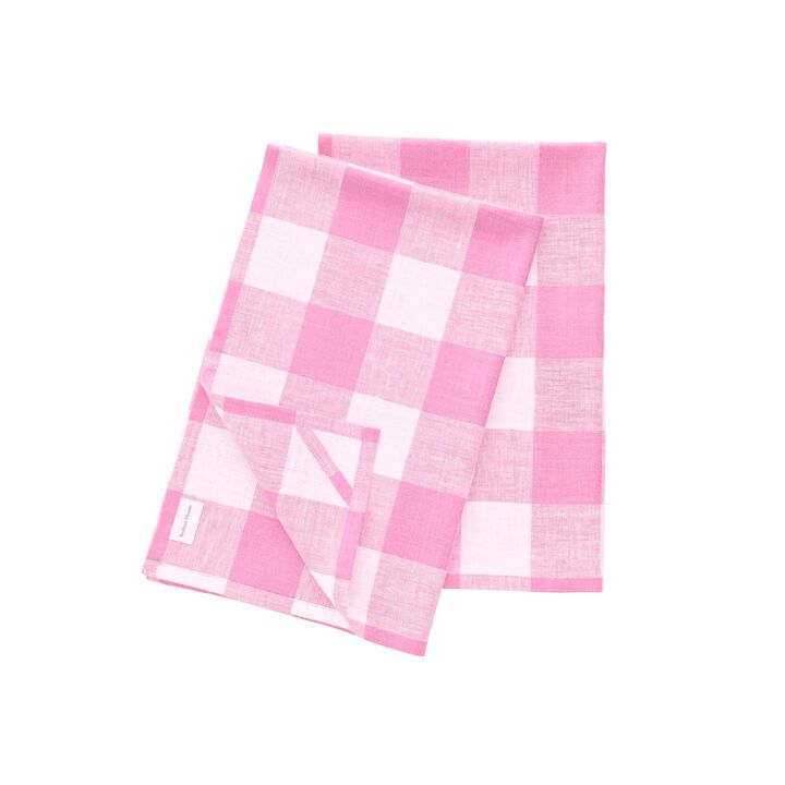 Solino Home 100% Pure Linen Kitchen Towels Set of 2 - 16.5 x 26.5 Inch | Buffalo Check