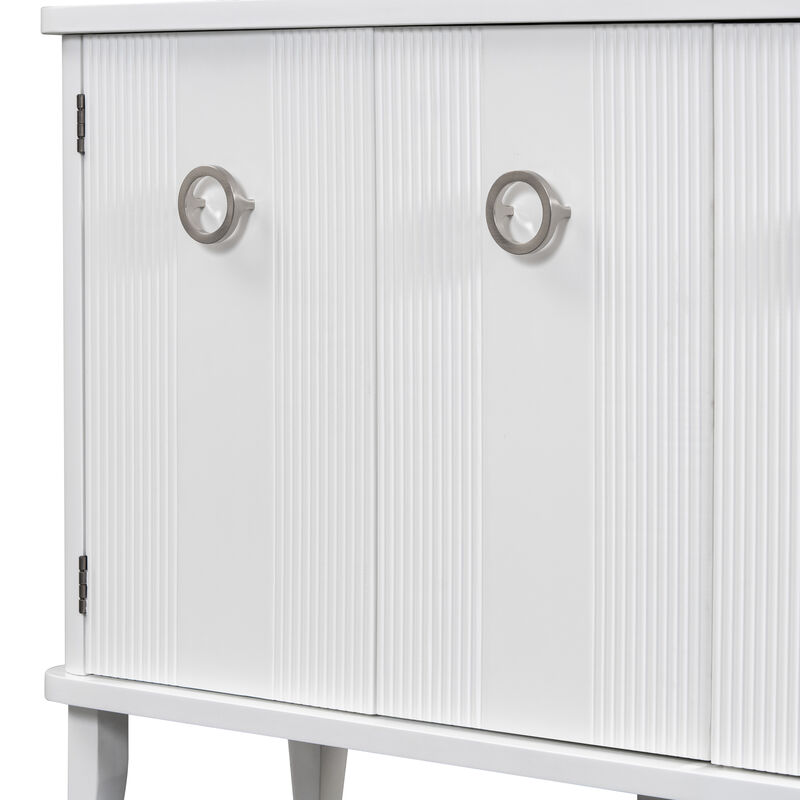 Merax Solid Wood Veneer Storage Cabinet