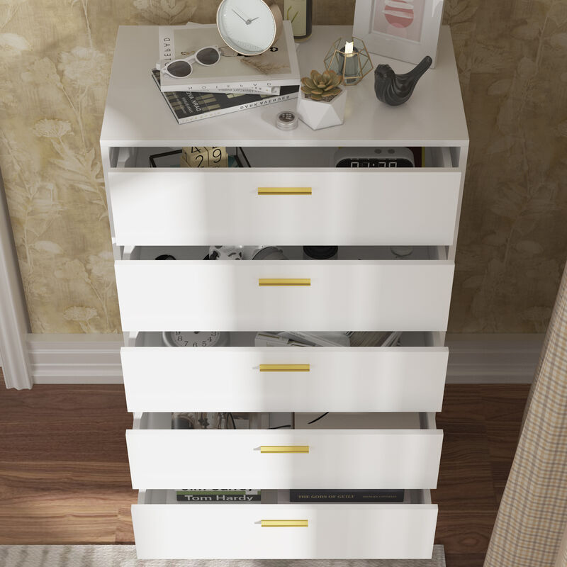 27.4'' W 5-Drawer  Chest for Bedroom And Living room