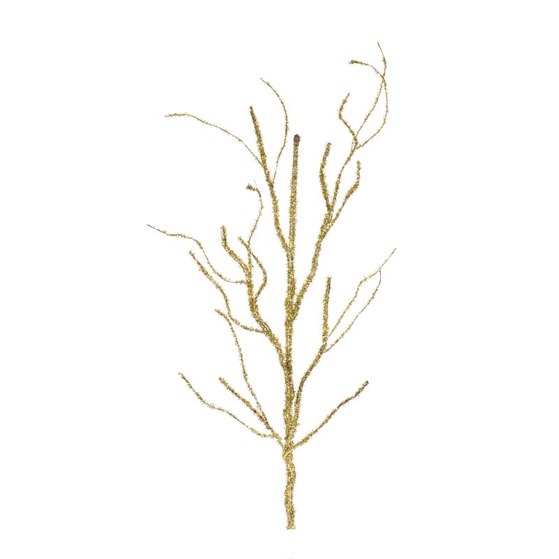 Set of 2 Glitter Branches – Plastic/Wire Christmas Holiday Decor for Home, Mantel, and Seasonal Display