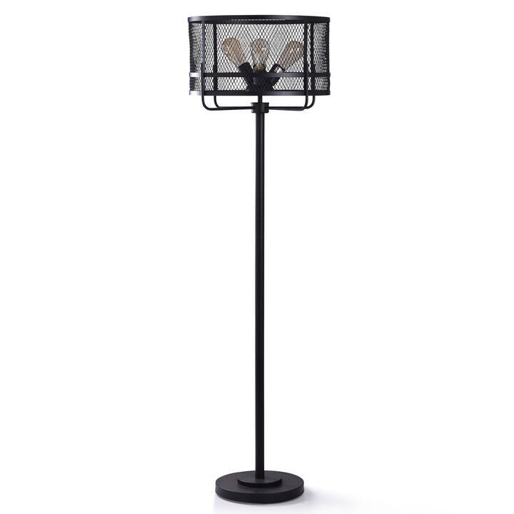 Satin Black Floor Lamp (Set of 2)