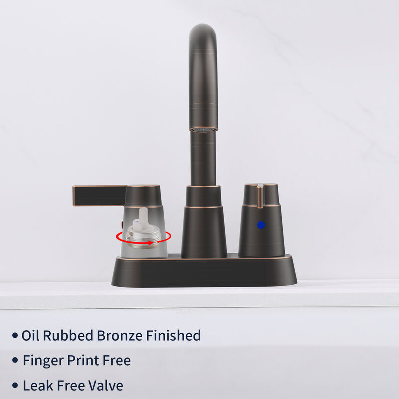2-Handle Bathroom Sink Faucet for Modern Vanity with Smooth Water Flow & Durable Design