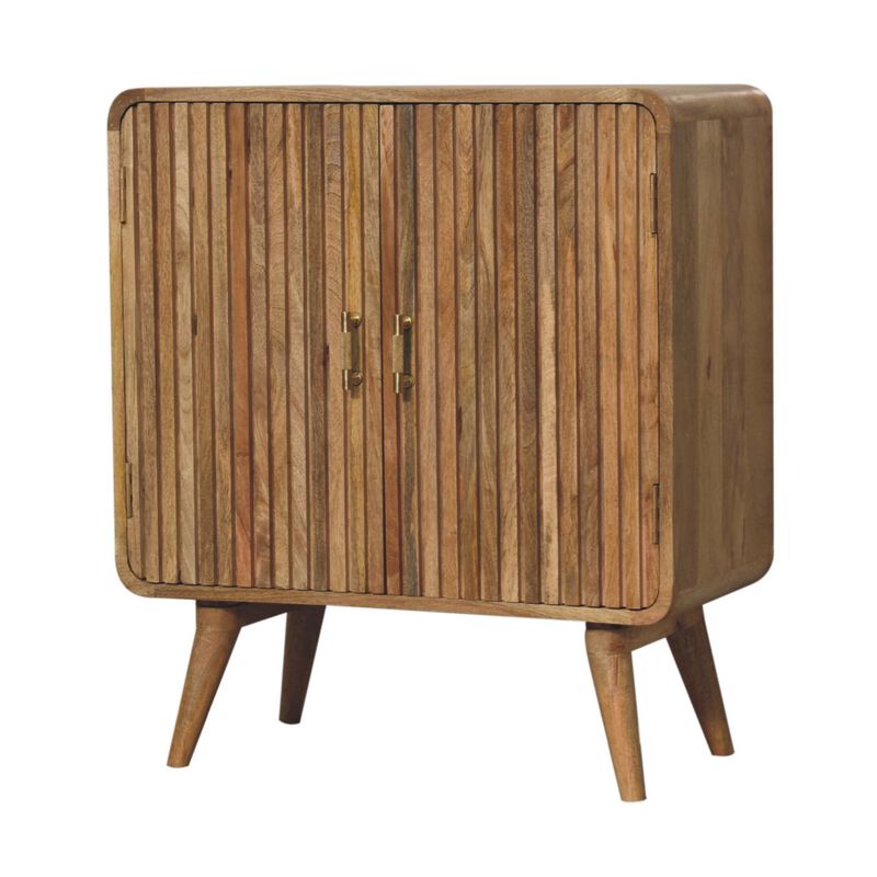 Artisan Furniture Solid Wood T-bar Ridged Cabinet