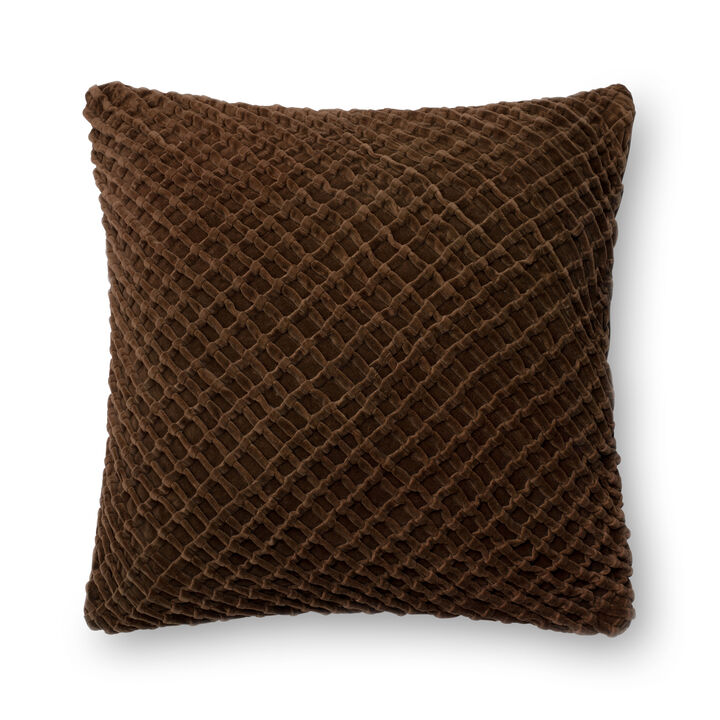 P0125 Brown 22"x22" Down Pillow