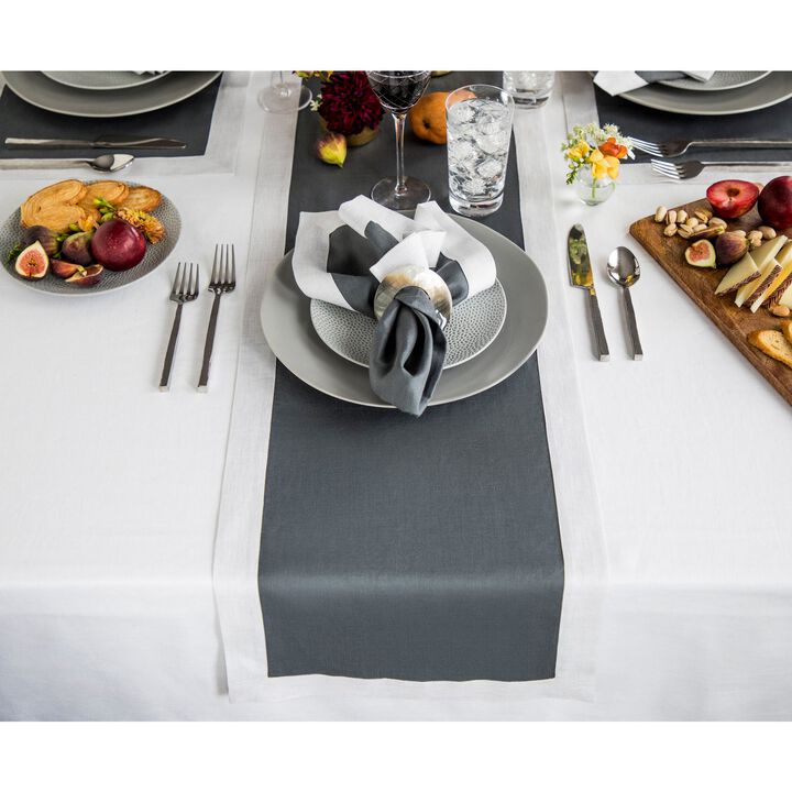 Solino Home 100% Pure Linen Table Runner | Festive Edge for Spring & Easter