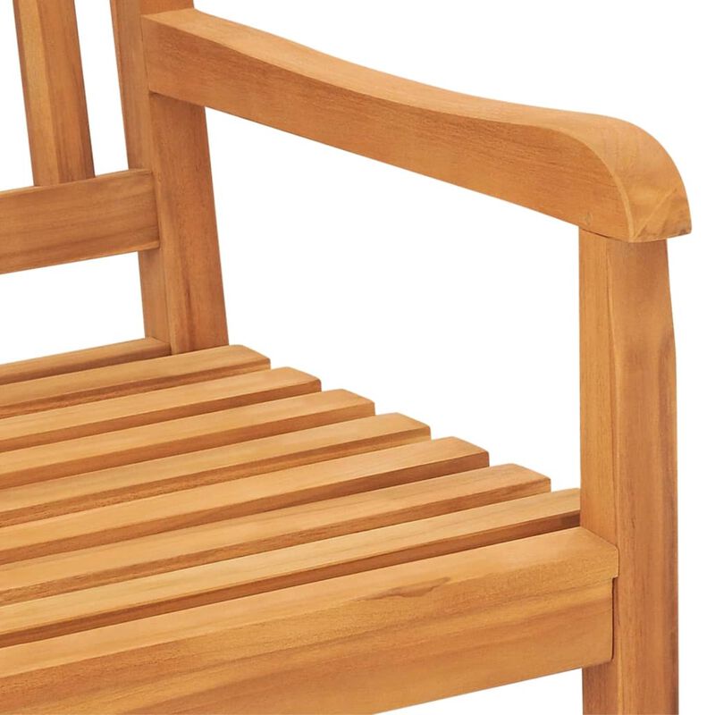 vidaXL 3-Seater Patio Bench with Table 59.1" Solid Teak Wood