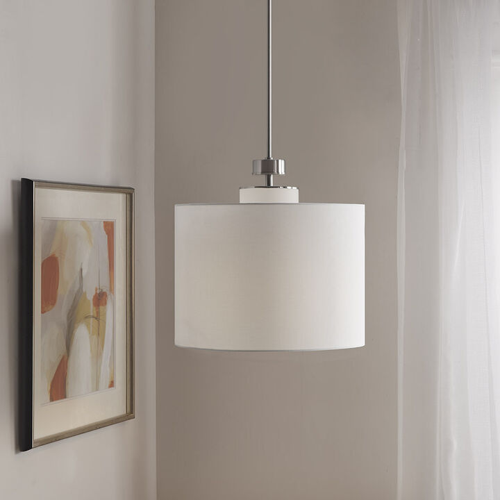 Gracie Mills Cohen Contemporary Elegance Metal Pendant with Drum Shade