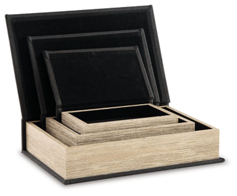 Jolina Box in Black (Set of 3)