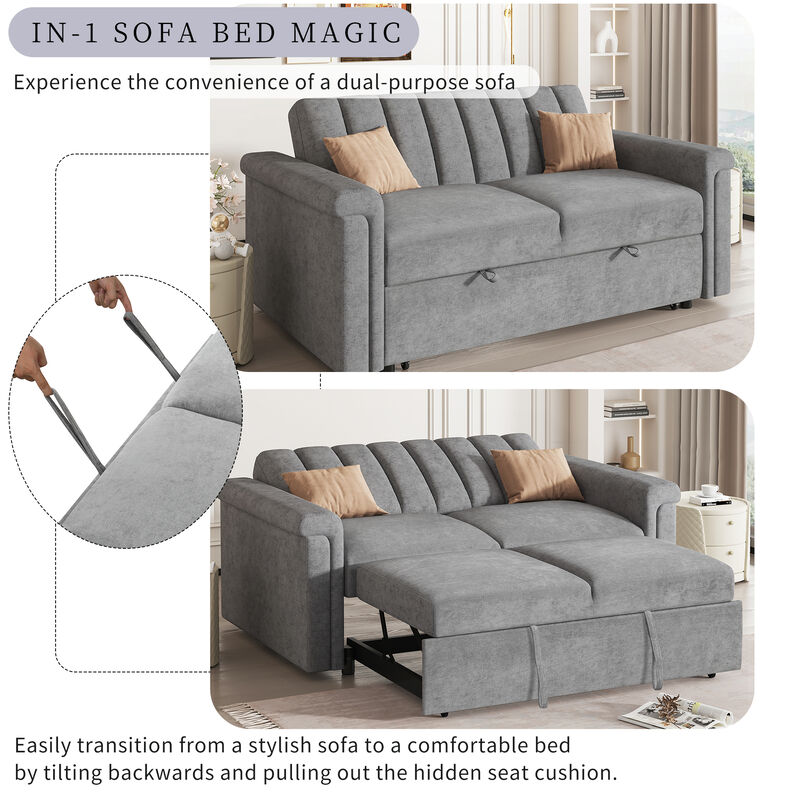 Merax Convertible Soft Cushion Sofa Pull Bed