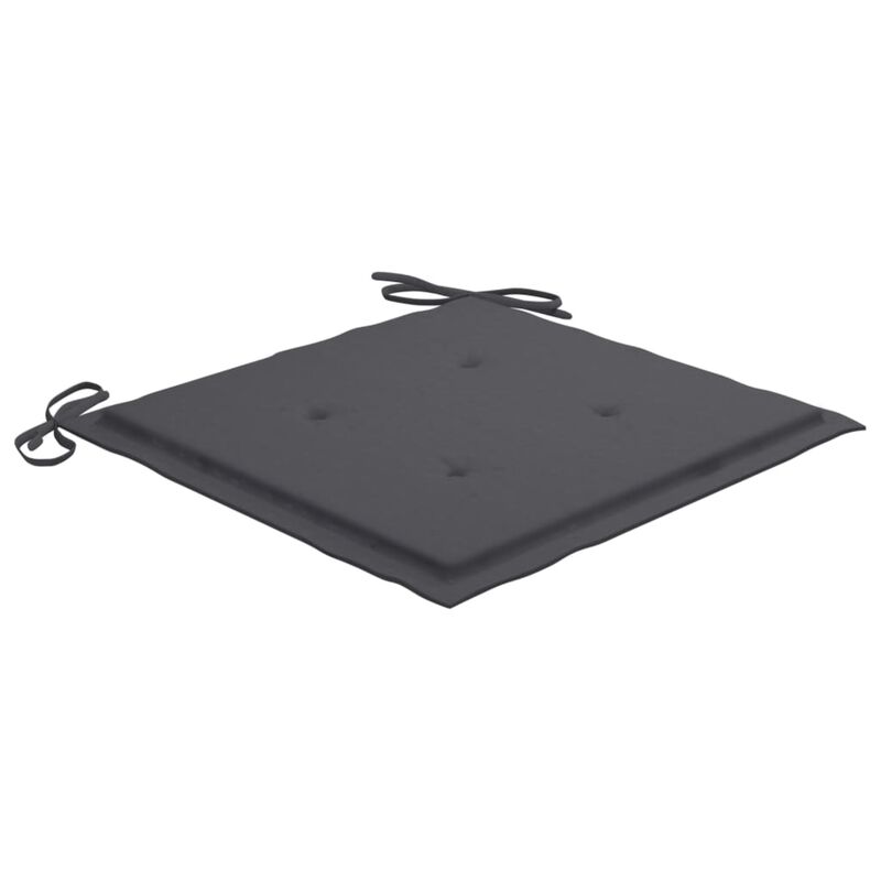vidaXL Garden Chair Cushions 4 pcs Anthracite 19.7"x19.7"x1.6" Fabric