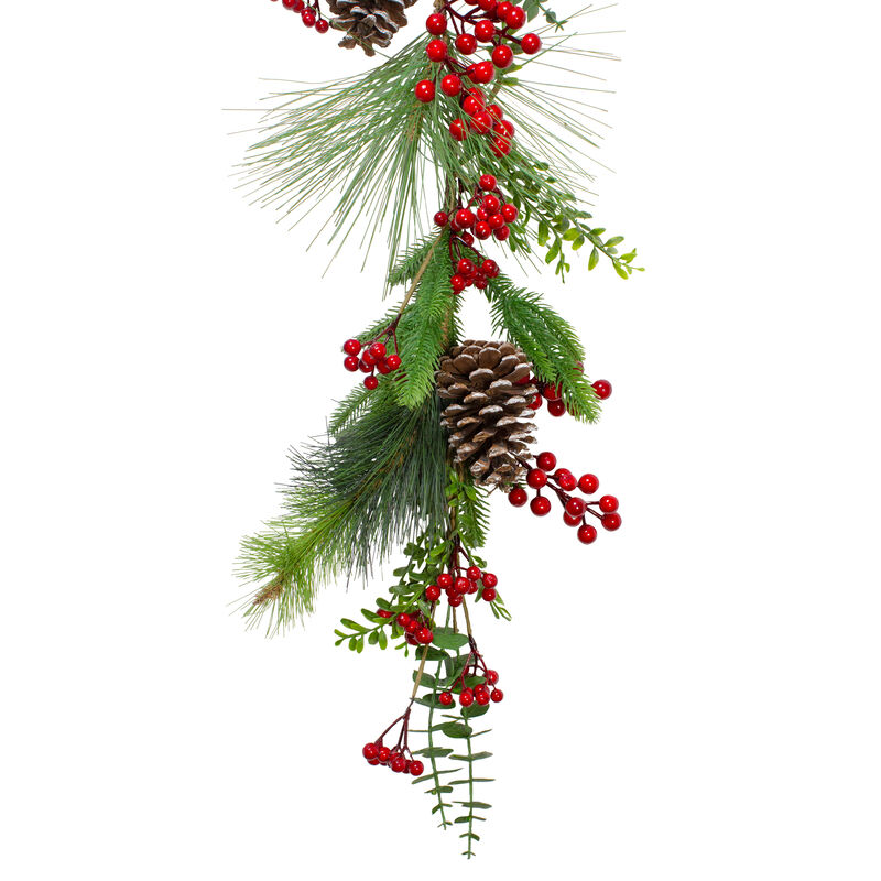 5' x 10" Berry Pine and Eucalyptus Artificial Christmas Garland - Unlit
