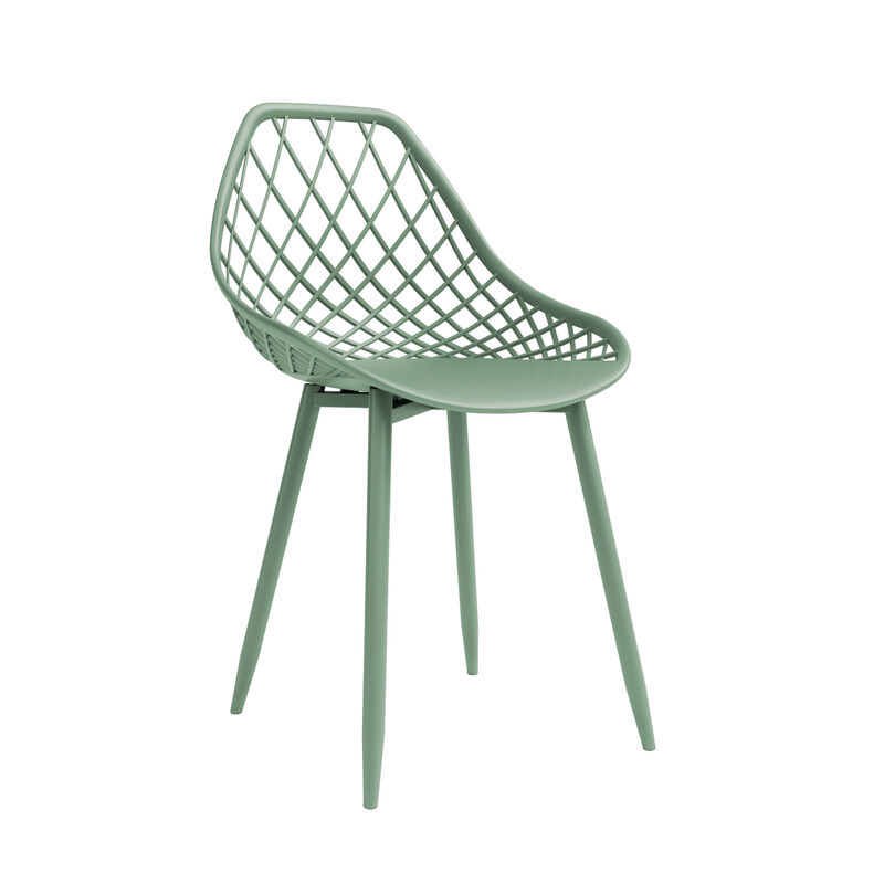 KURV® OUTDOOR & INDOOR ARMLESS DINING CHAIR (Set of 2)