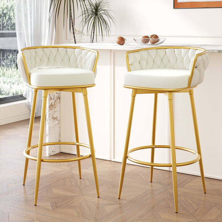Merax Swivel Counter Height Bar Stools Set of 2