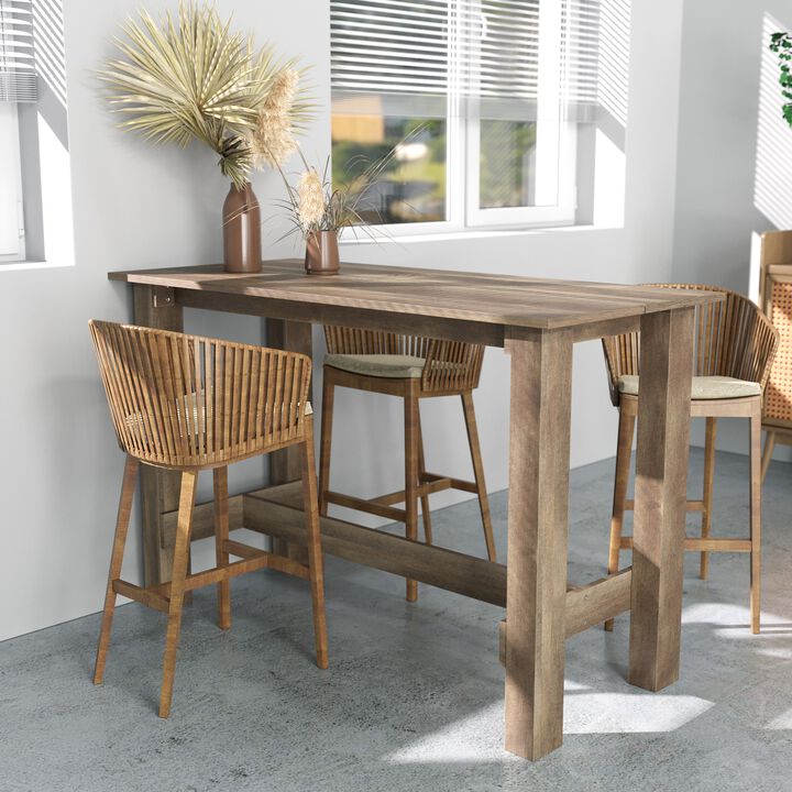 Jaxpety Rustic Counter Bar Table