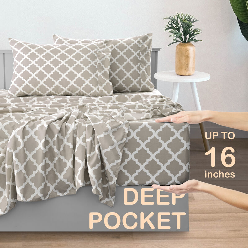 Lux Decor Collection Bed Sheets - Brushed Microfiber Sheet Set