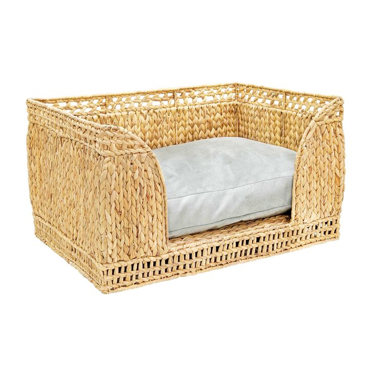 Poppy Black Rattan Small Pet Bed