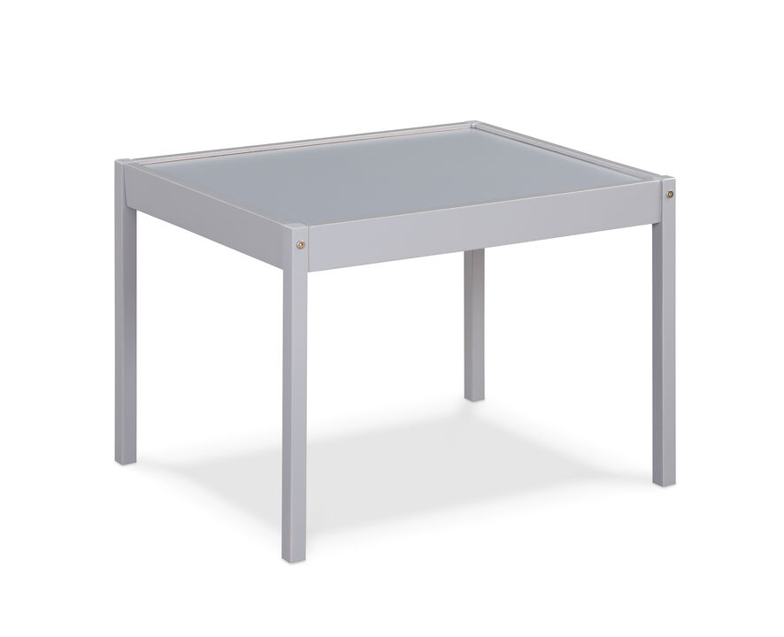 Della 3-Piece Solid Wood Kids Table & Chair Set, Gray