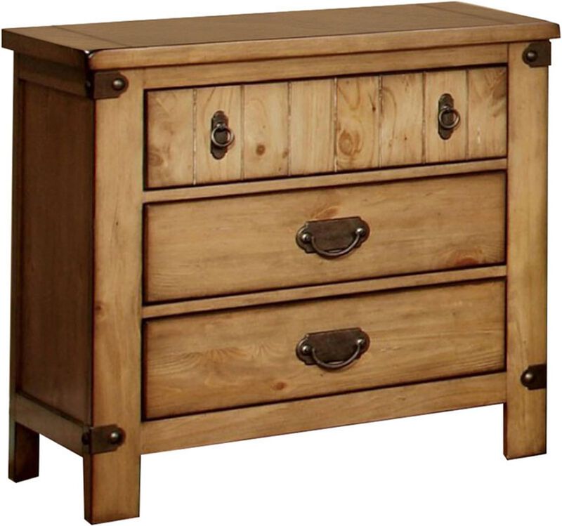 Streamdale Weathered Elm Nightstand with USB/Outlet