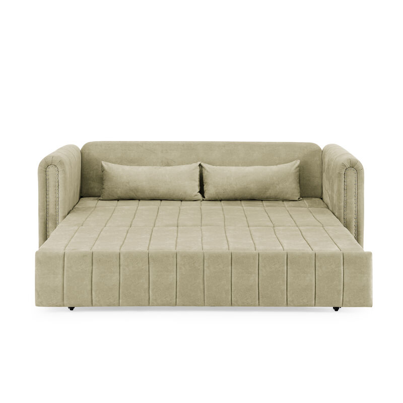 Merax Convertible Futon 3 Seats Sofa Bed with Two Drawers