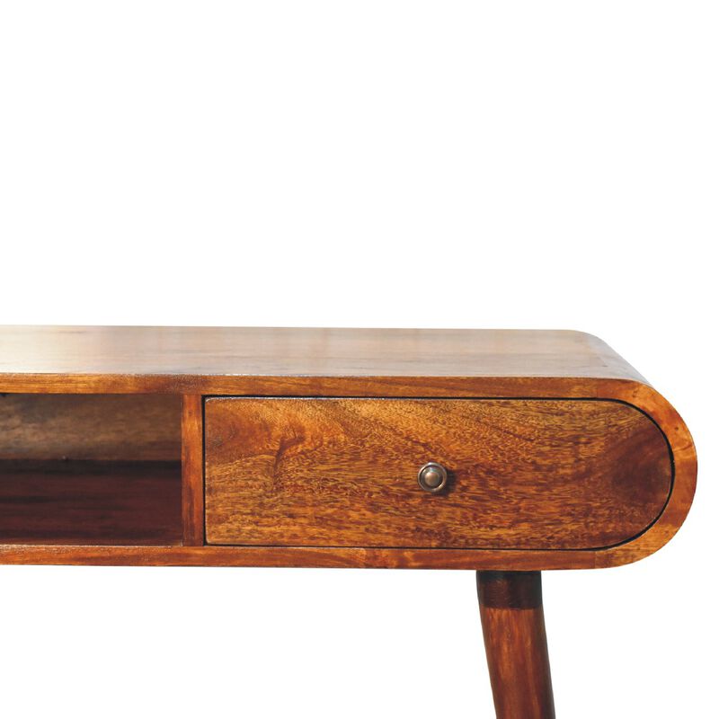 Artisan Furniture Chestnut London Open  1 Drawer Solid Wood Console