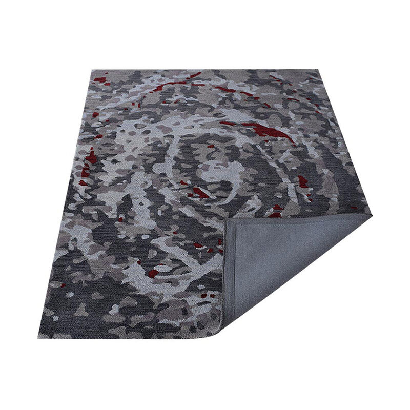 RUGSOTIC CARPETS HAND TUFTED WOOL ECO-FRIENDLY AREA RUGS  - 5'x8', Rectangle Shape, Multicolor, Abstract Modern Design, High Pile Thick Handmade Area Rugs for Living Room, Bed Room (K03055)