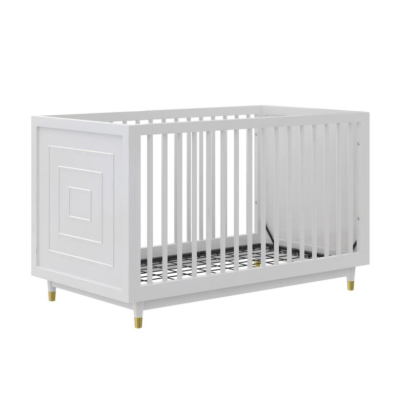 Aviary 3-in-1 Crib with Adjustable Mattress Height, White