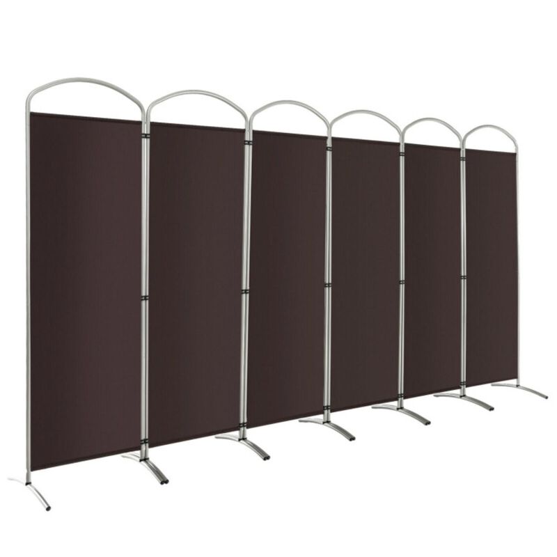 Hivvago 6.2Ft Folding 6-Panel Room Divider for Home Office Living Room