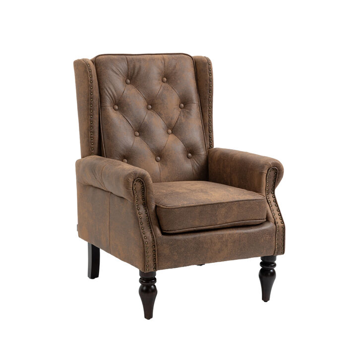 Wood Frame Armchair, Modern Accent Chair Lounge Chair For Living Room