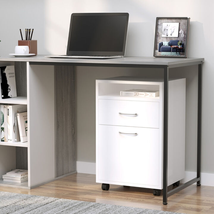 Modern Storage Cabinet with File Drawer for Home Office Use