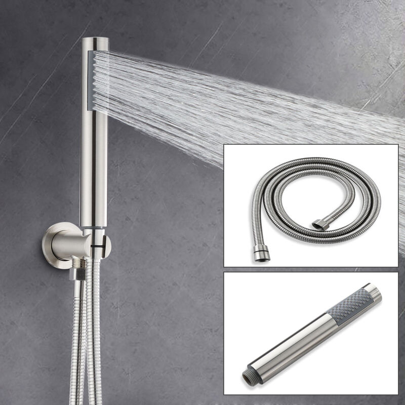 Brushed Nickel Dome Shower System with 10" and Handheld Heads