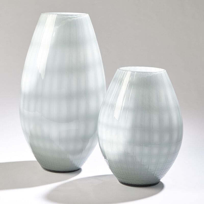 Cased Glass Grid Vase