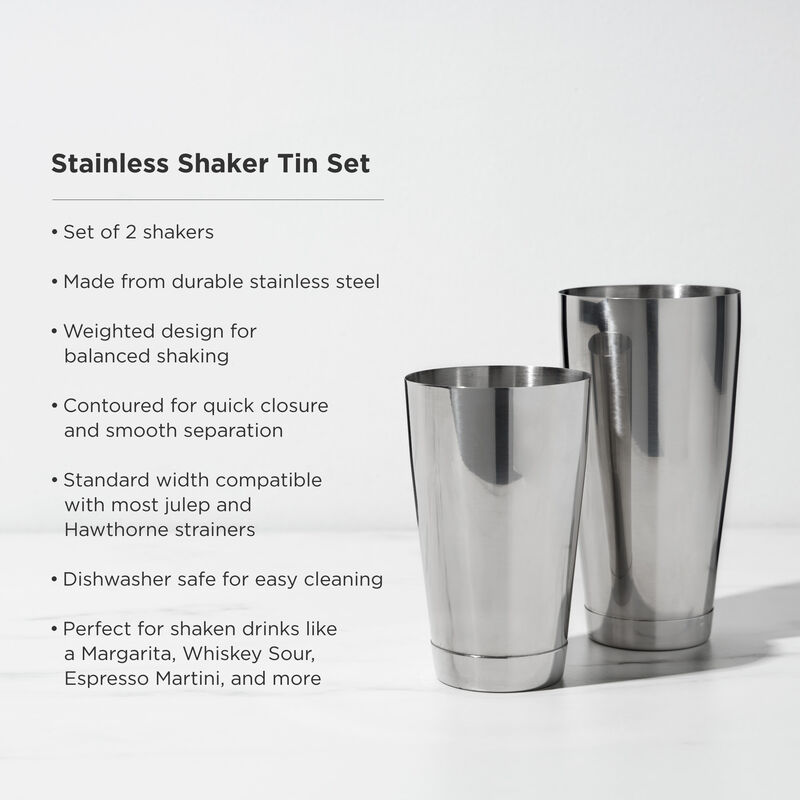 Stainless Steel Boston Shaker Tin Set