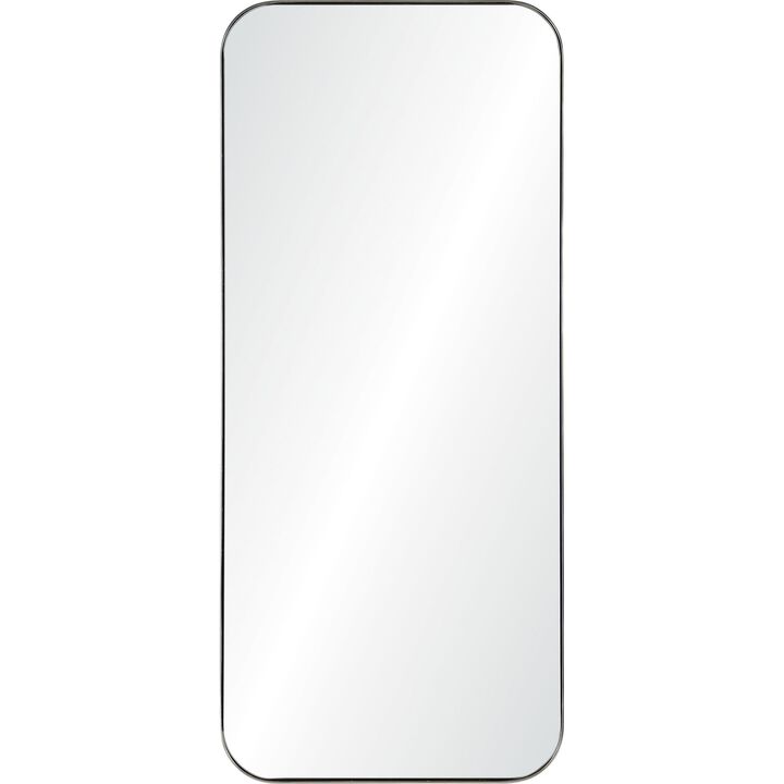 46" Warm Gray Glass Framed Rectangular Wall Mirror
