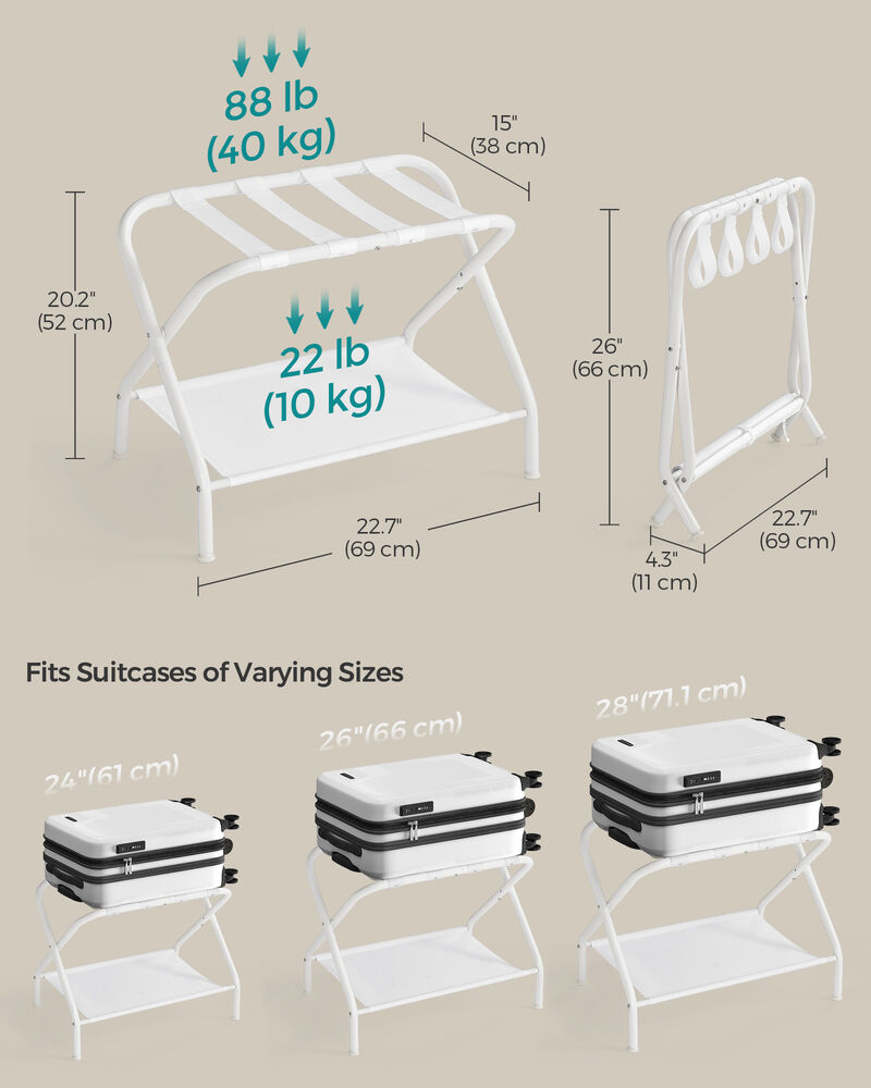 Luggage Rack with Storage Shelf - Practical and Stylish Travel and Storage Solution