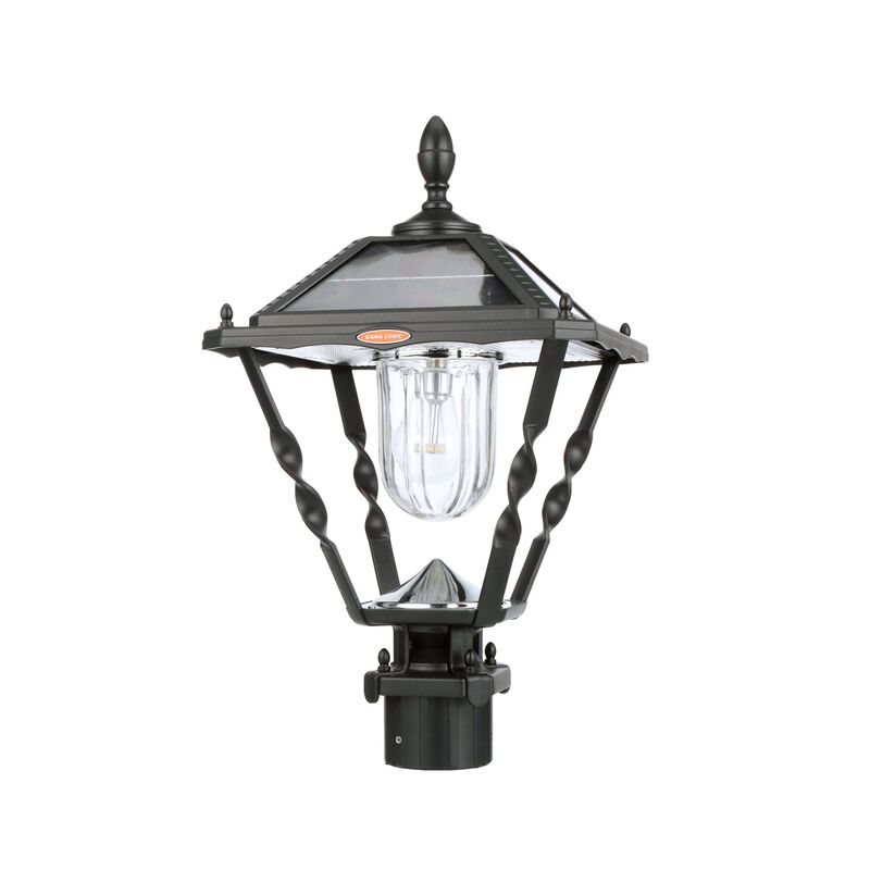 Spiral Frame Solar Post Light Assembly Kit with 3 Fitter Mount