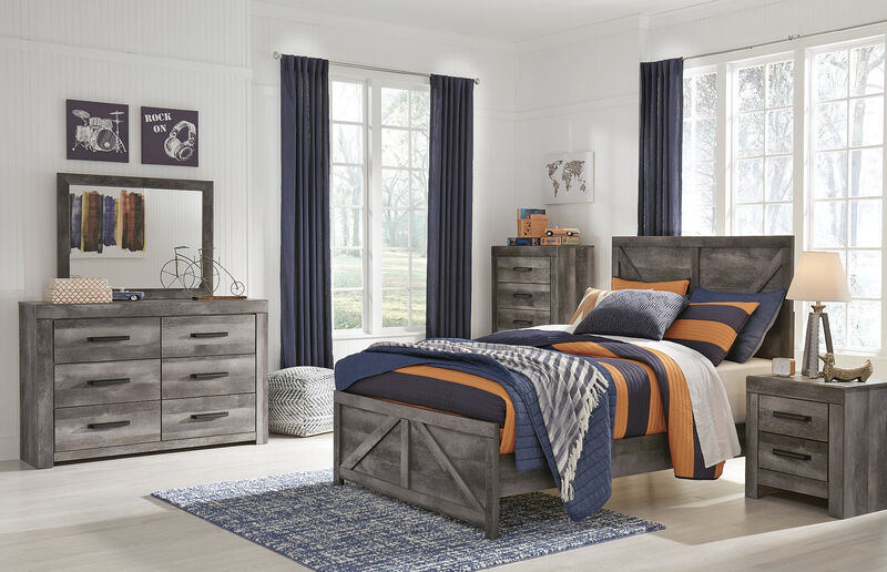 Full Crossbuck Panel Bed
