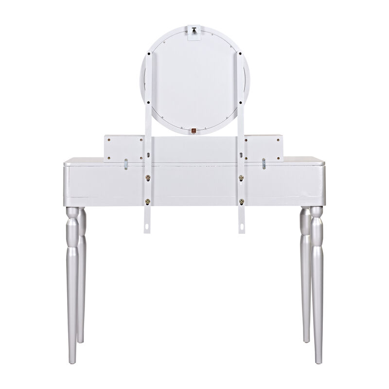 Merax Luxury Vanity Desk Dressing Table with 1 Stool