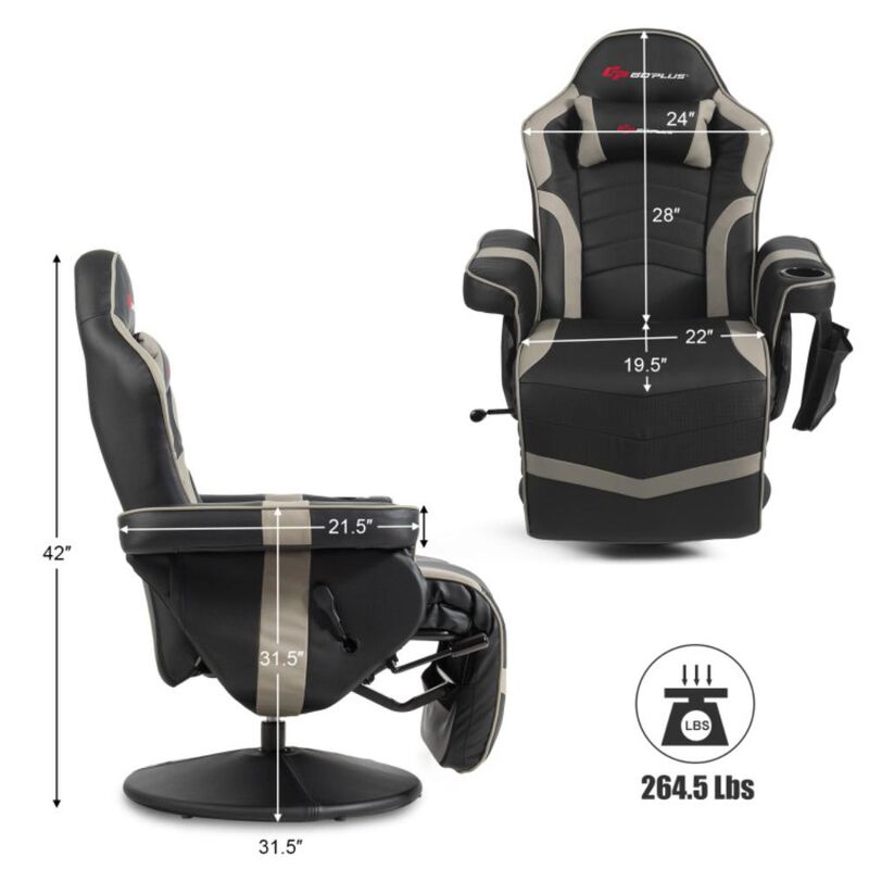 Hivvago Ergonomic High Back Massage Gaming Chair with Pillow