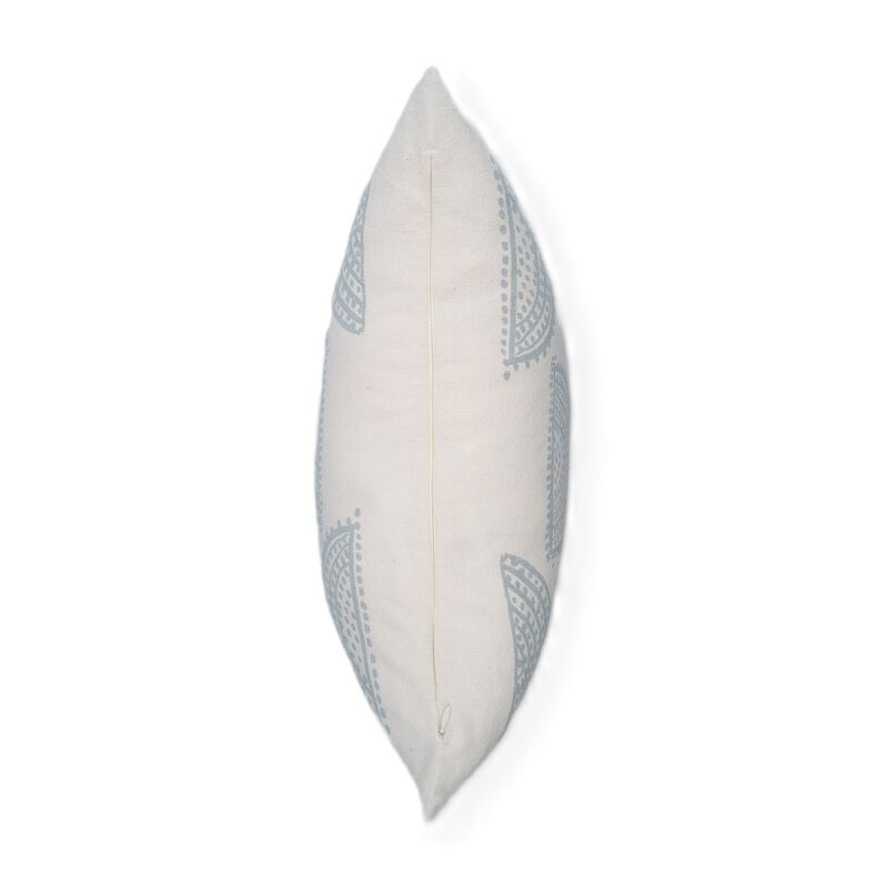 Oceanic elegance artisan print fish lumbar pillow